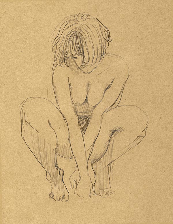 pose dessin de nu fémini cours de nu atelier  grande chaumière papier craft paris